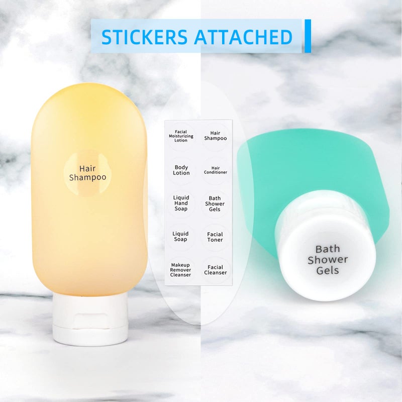 CRAFTISAN TSA Approved Travel Bottles Set for Toiletries Travel Size Containers Kit 4 Pack Portable Leak Proof Refillable Squeeze Cosmetic Airplane Essential Shampoo Hair Conditioner Body Lotion Bath Shower Gel - Image 2
